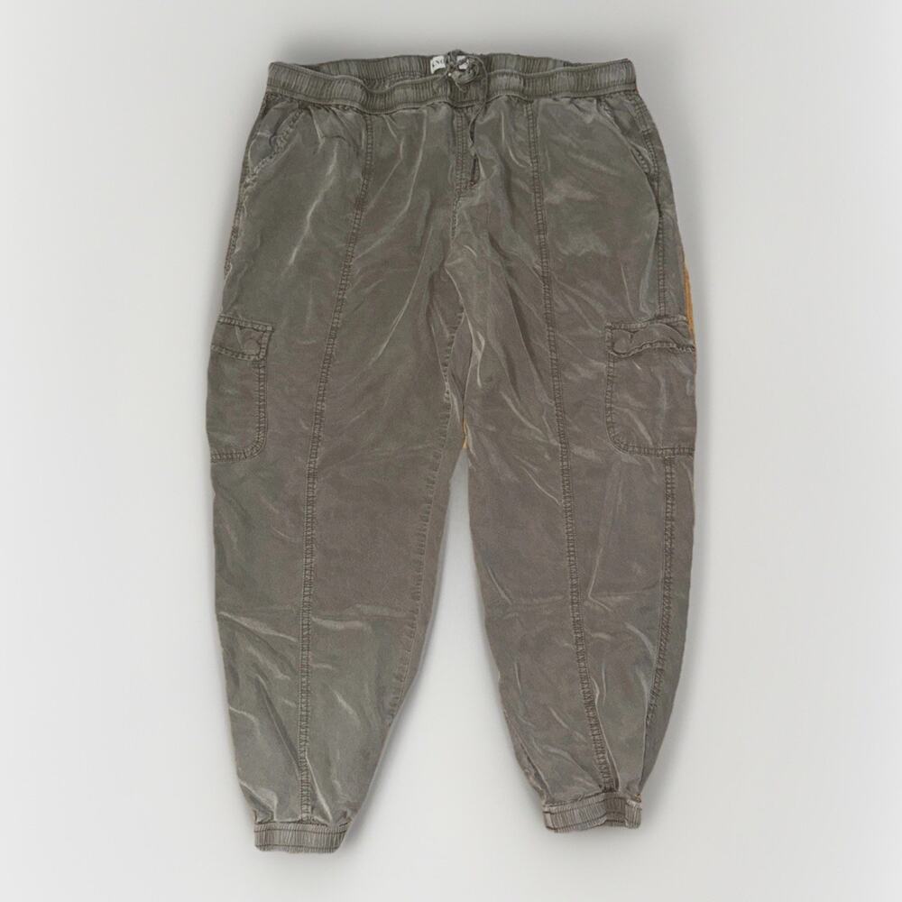 Knox Rose Mid Rise Cargo Jogger Pants Olive Green XXL 38x28 Boho
